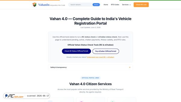 vahanin.com screenshot