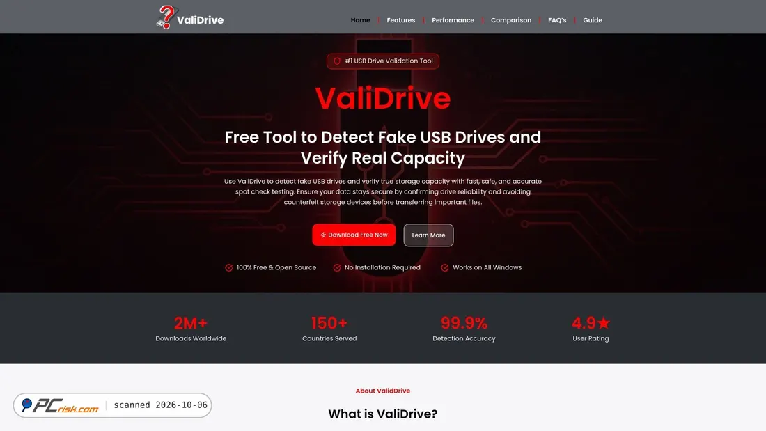 Screenshot of validrive.org