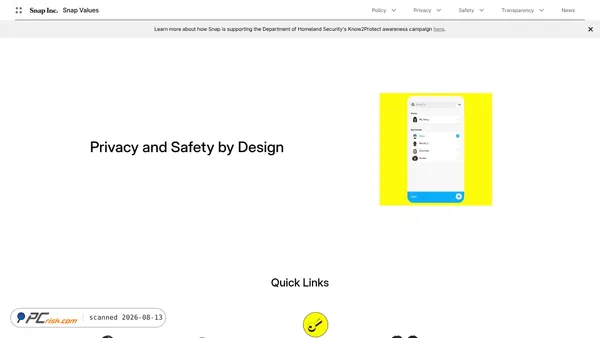 values.snap.com screenshot