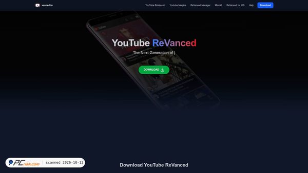 Screenshot van vanced.to