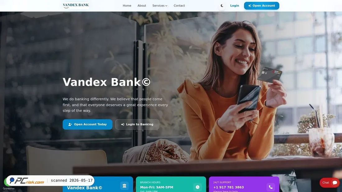 Screenshot von vandexbn.com