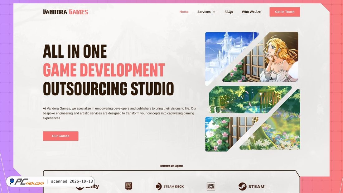 Screenshot of vandoragames.com