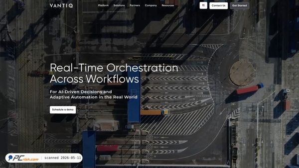 vantiq.com screenshot