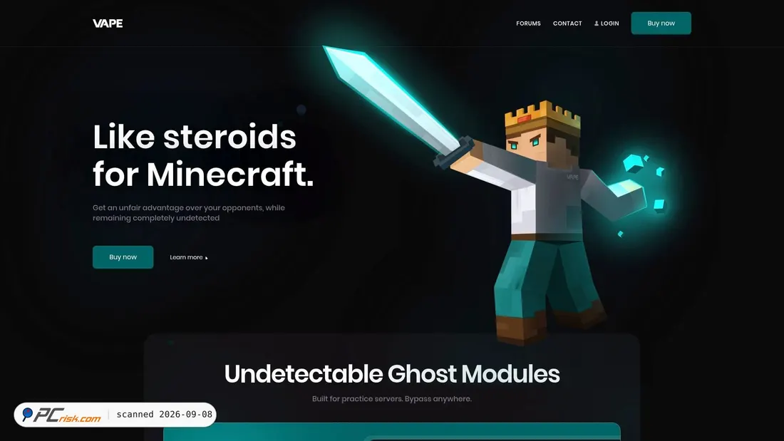 Screenshot von vape.gg