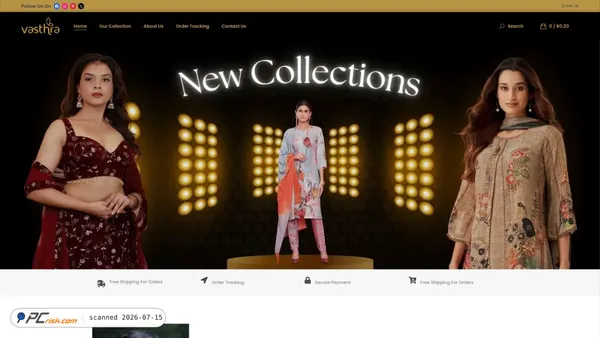 vasthra.com.au screenshot