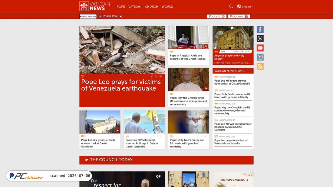 Screenshot of vaticannews.va