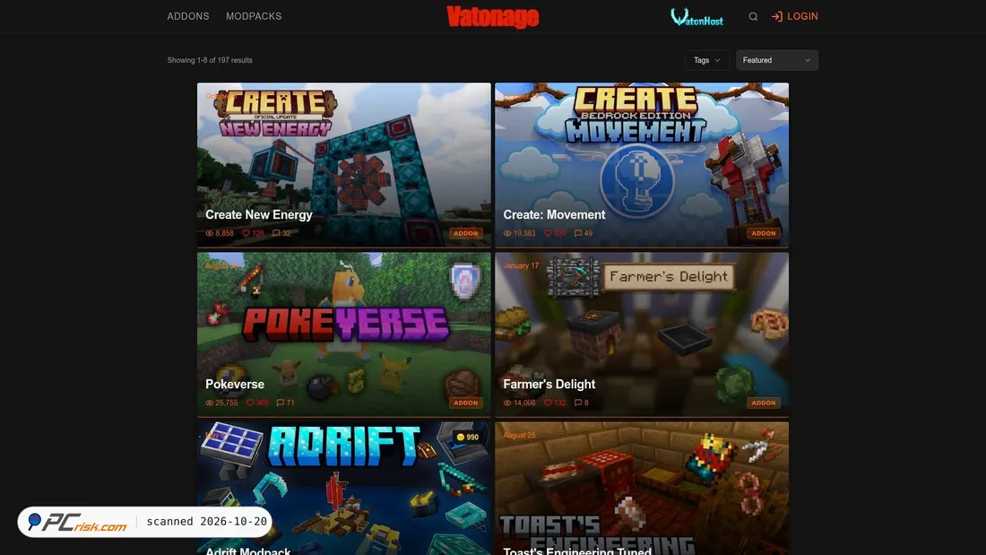 Screenshot of vatonage.com