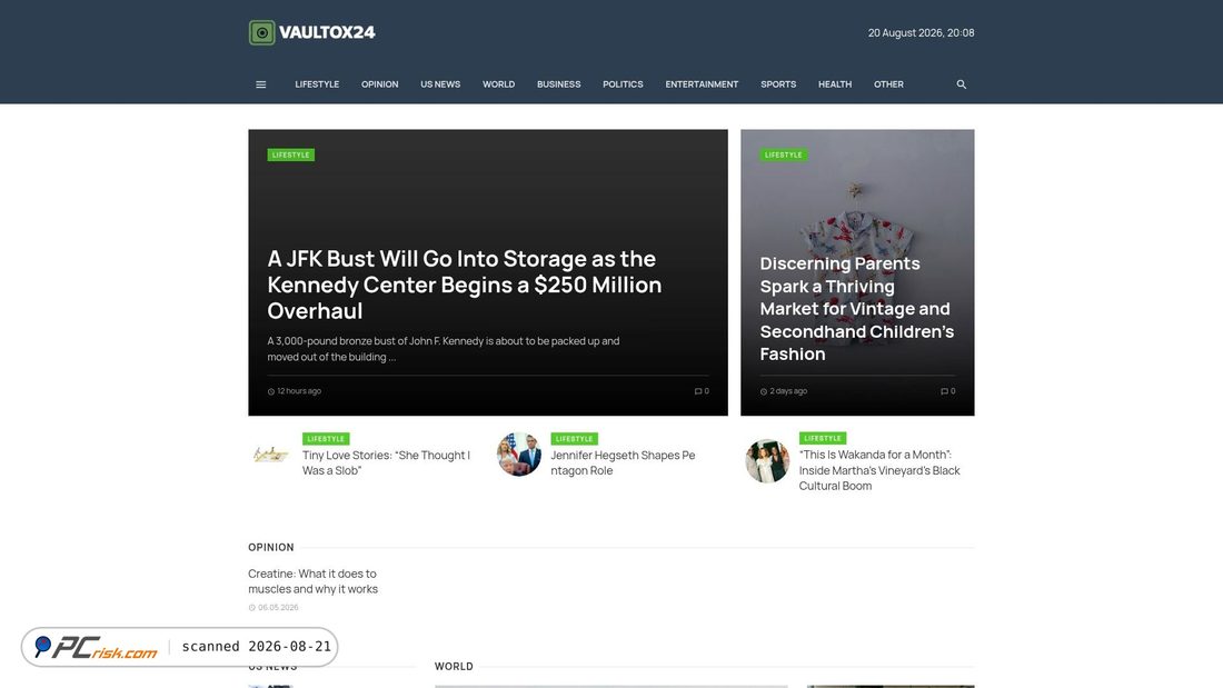 Captura de pantalla de vaultox24.com
