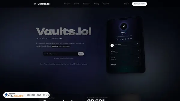 vaults.lol screenshot