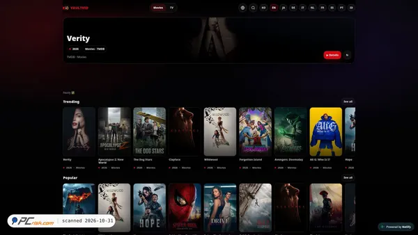 vaultvid.netlify.app screenshot