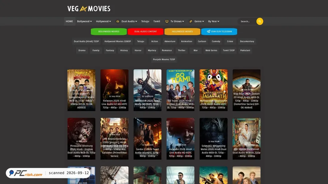 Screenshot of vegamoviess.xyz
