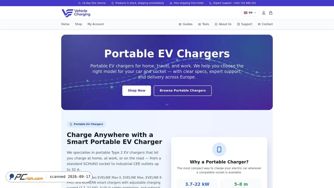 Screenshot of vehiclecharging.eu