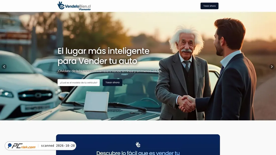 Captura de ecrã de vendelobien.cl
