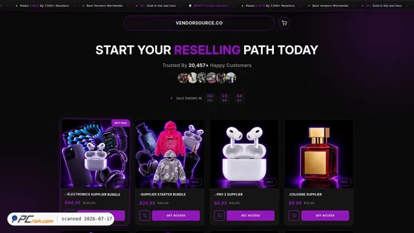 vendorsource.co screenshot
