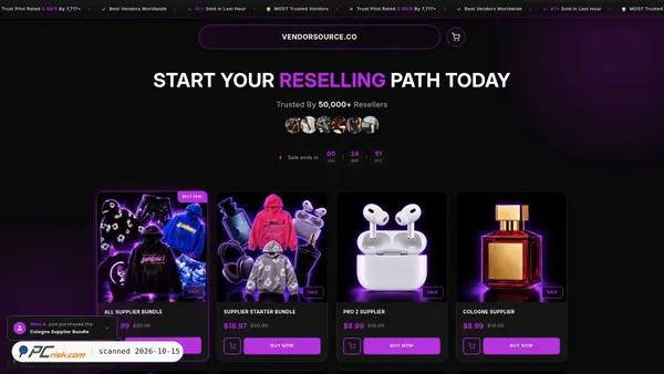 vendorsource.co screenshot