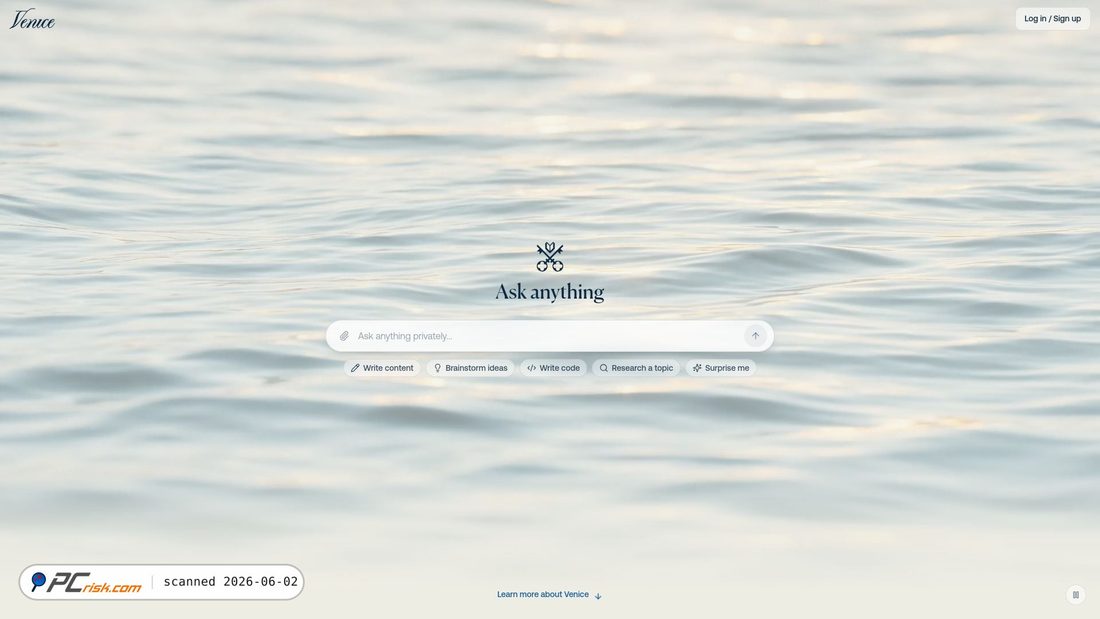 Screenshot of venice.ai