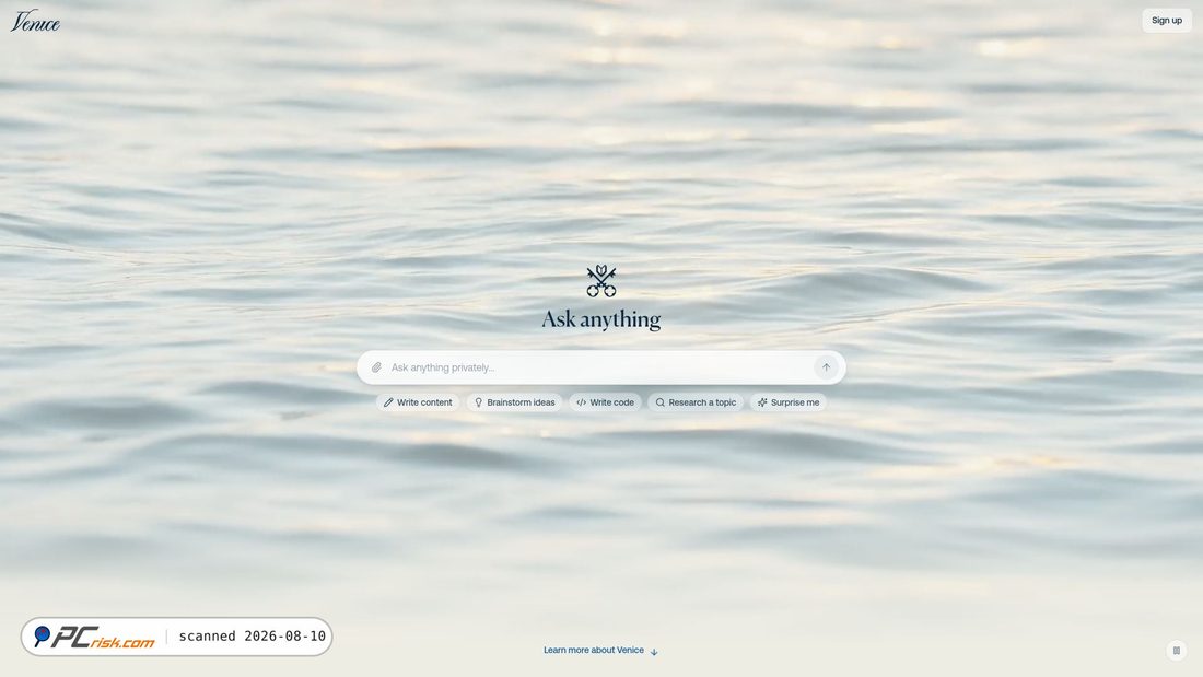 Screenshot von venice.ai