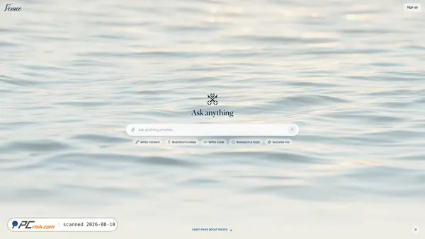 venice.ai screenshot