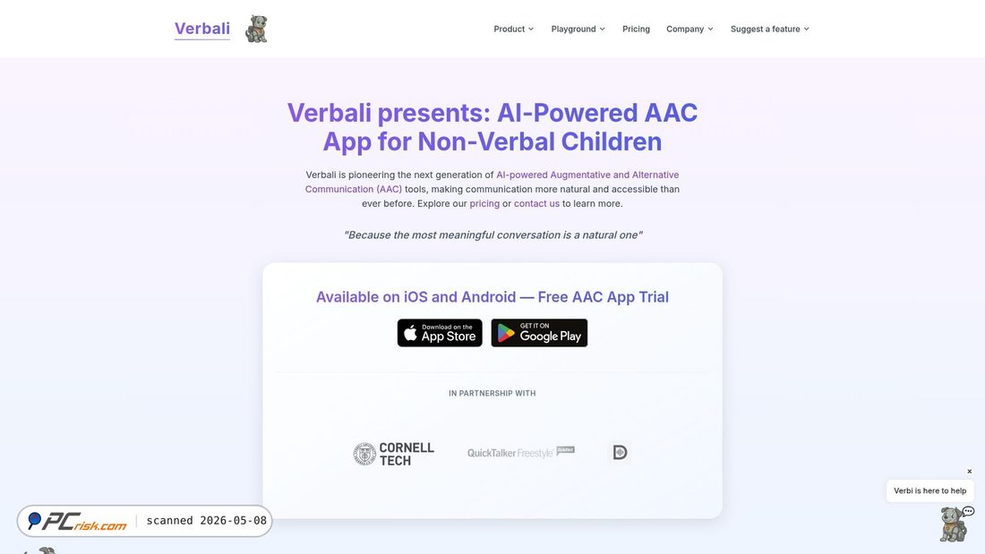 Screenshot von verbali.io