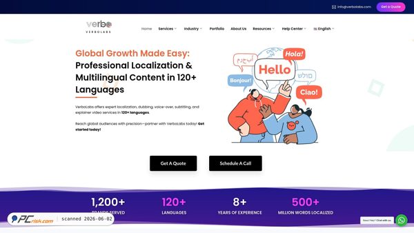 verbolabs.com screenshot