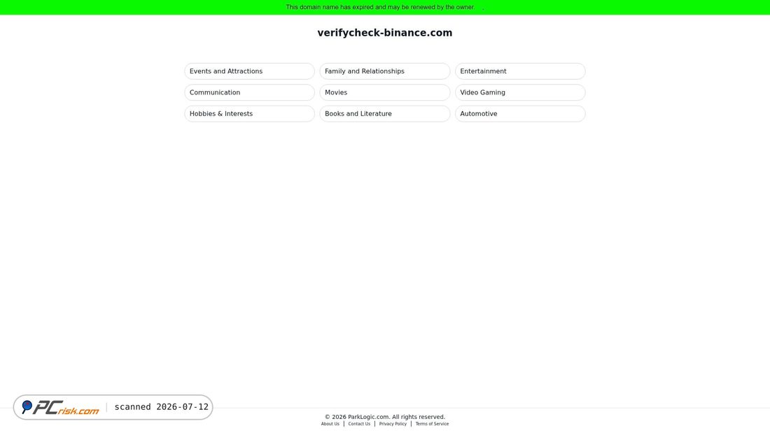Screenshot of verifycheck-binance.com