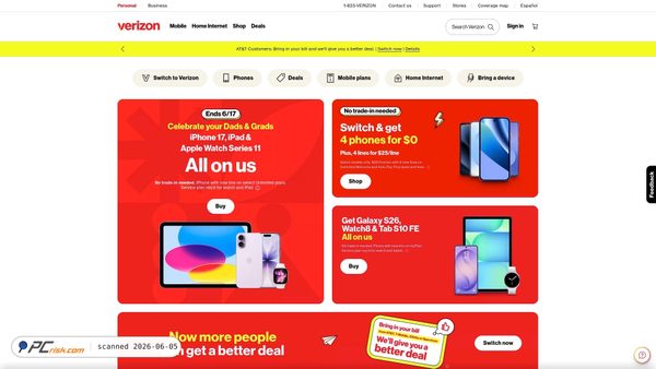 verizon.com screenshot