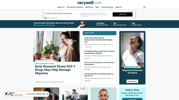 verywellhealth.com screenshot