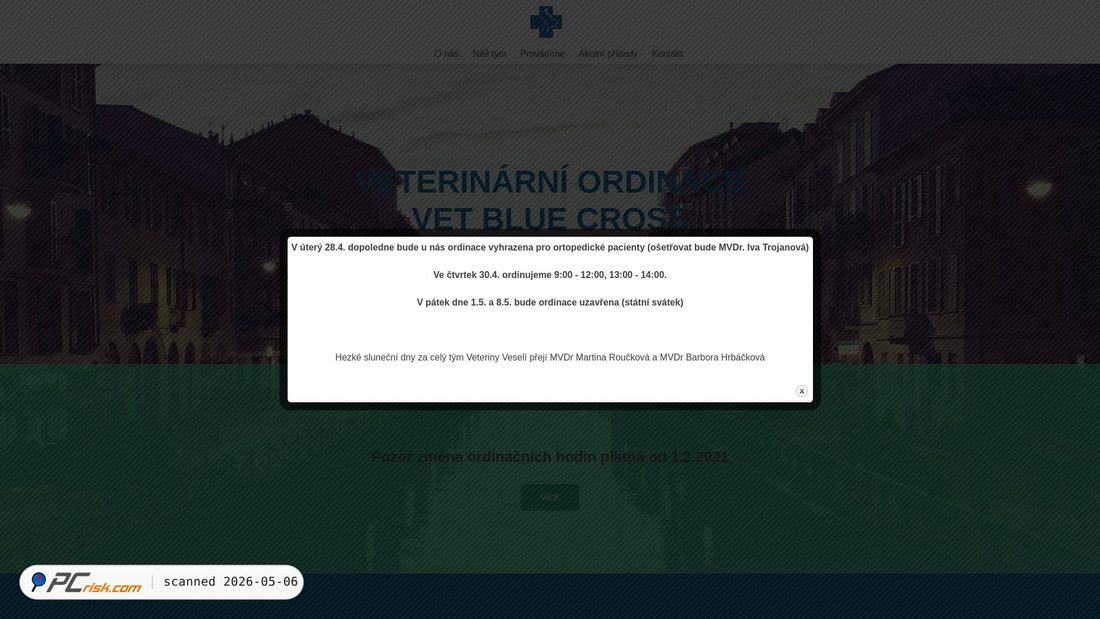 Captura de pantalla de veterina-veseli.cz
