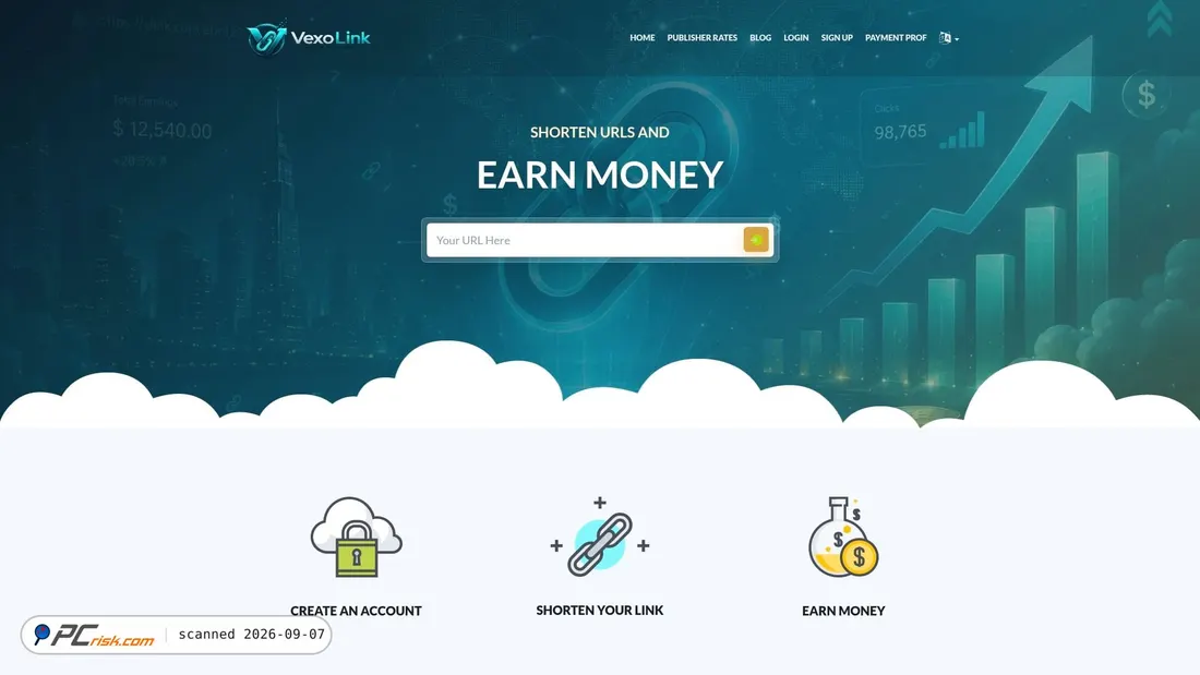 Screenshot di vexo-link.com
