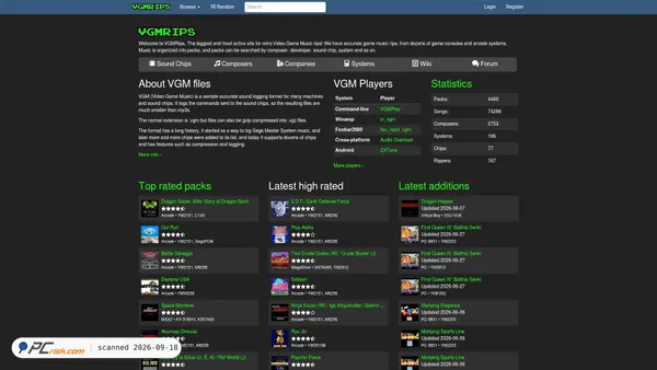 vgmrips.net screenshot