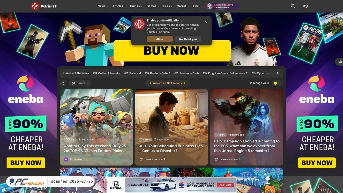 Is vgtimes.com Safe? Security Scan Report | PCrisk