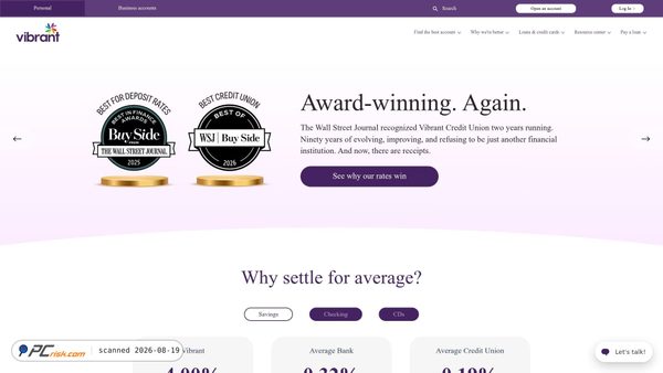 vibrantcreditunion.org Screenshot