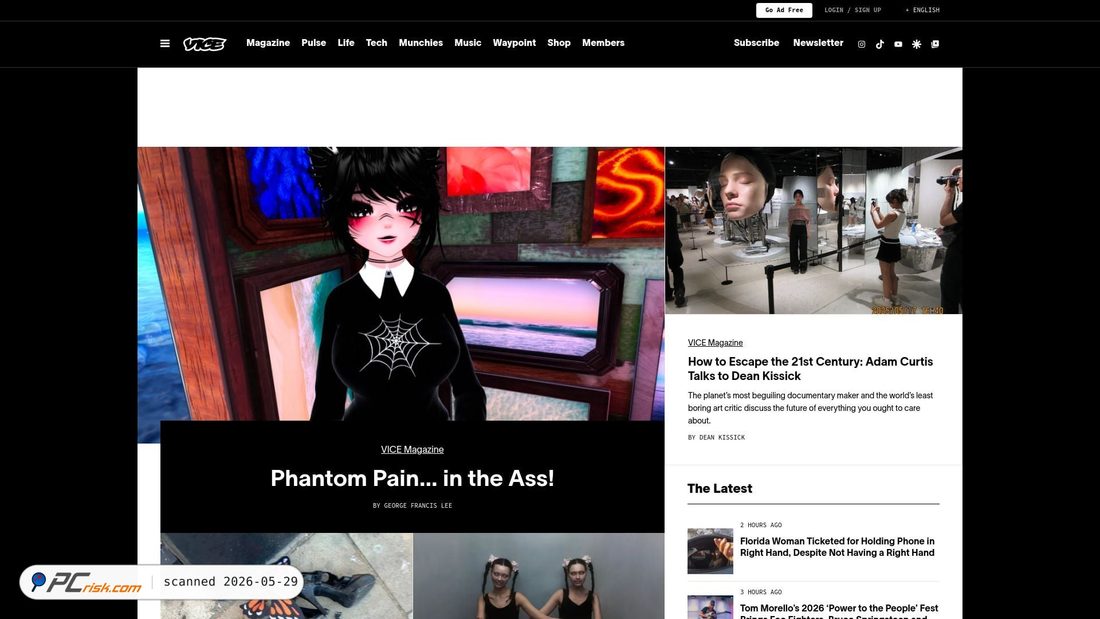 Screenshot of vice.com