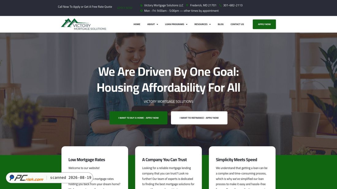Screenshot di victorymortgagesolutions.com