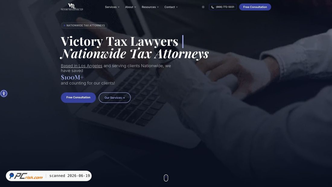 Screenshot di victorytaxlaw.com