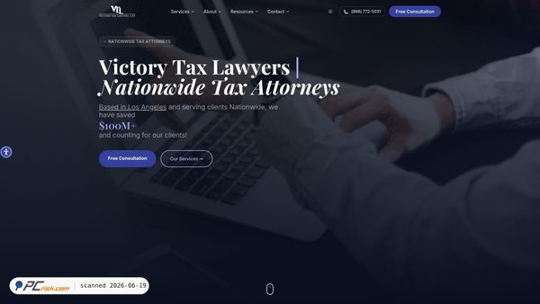 victorytaxlaw.com screenshot