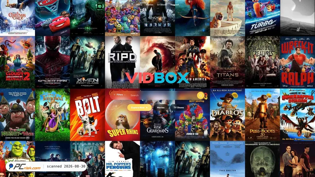 Screenshot von vidbox.cx