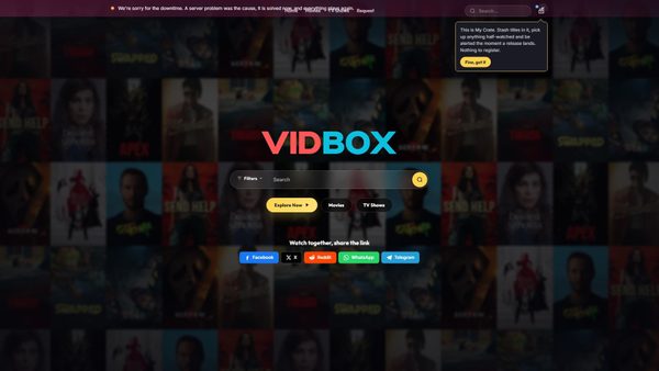 vidbox.cx Screenshot