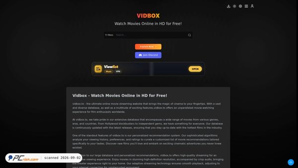 Captura de vidbox.dev