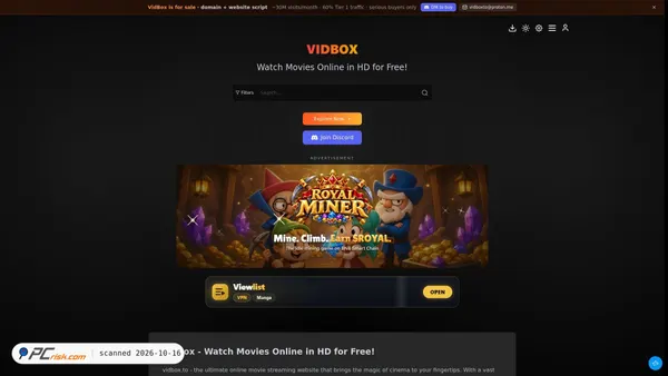 Captura de vidbox.dev