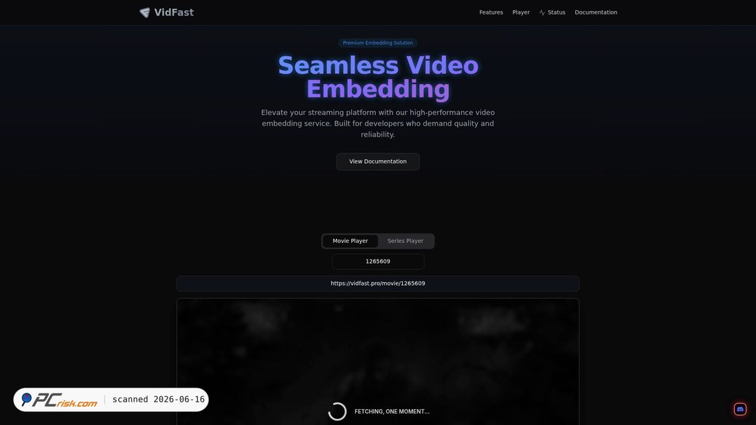 Screenshot of vidfast.pro