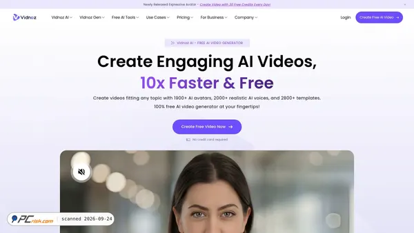 vidnoz.com screenshot