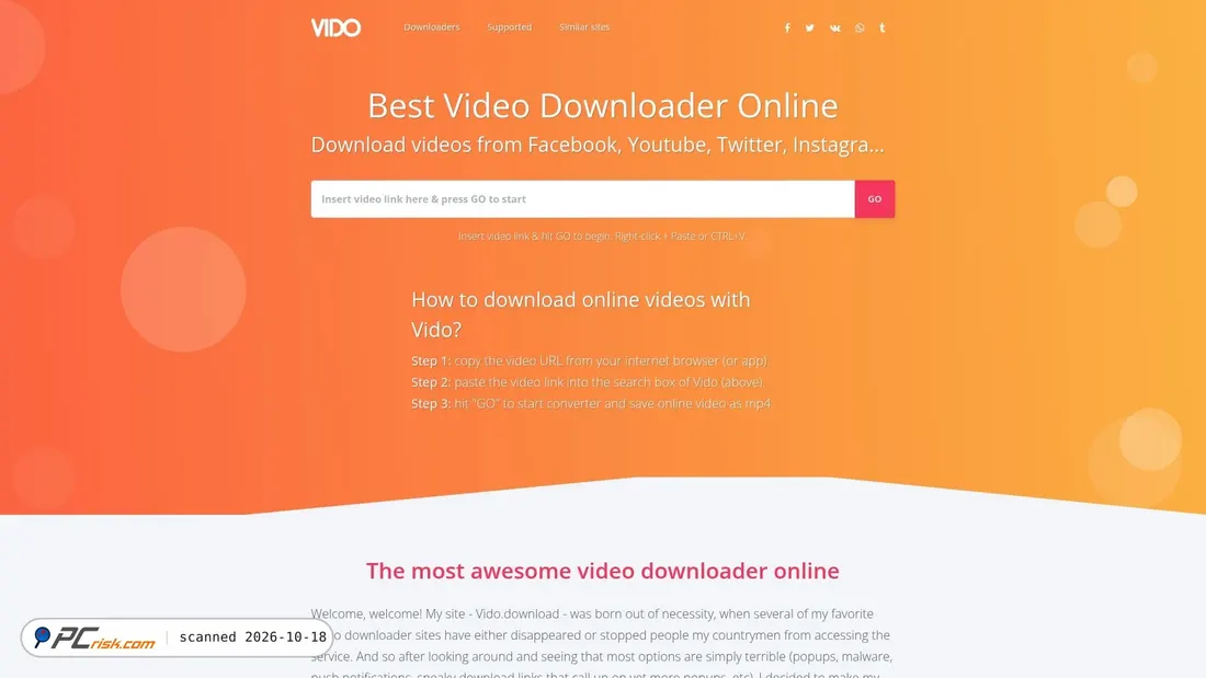 Screenshot von vido.download