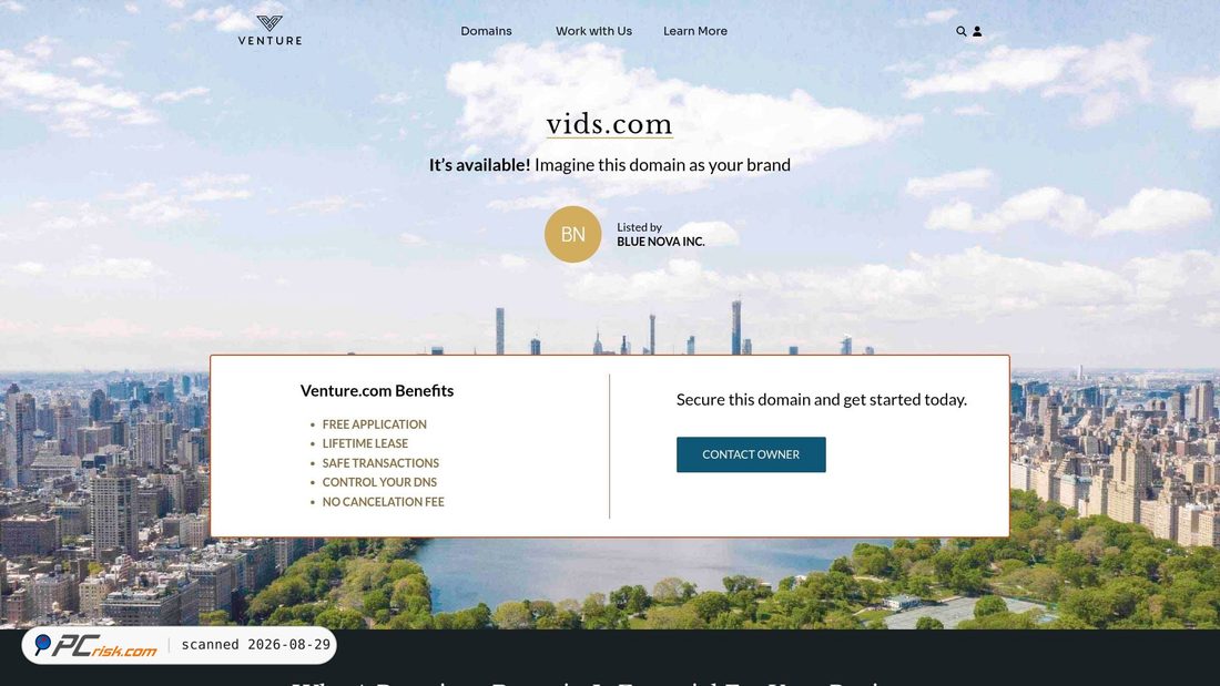 Screenshot of vids.com
