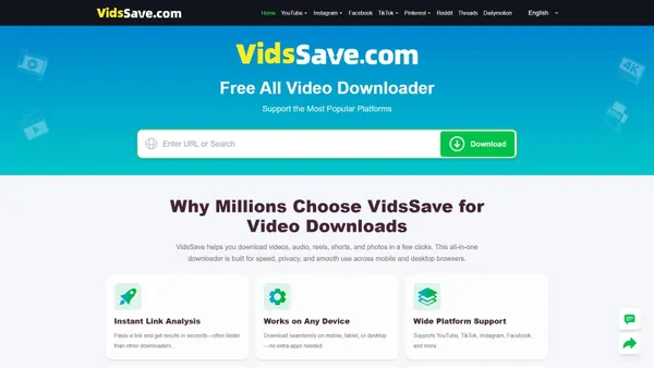vidssave.com screenshot