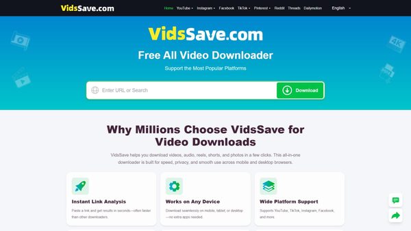 vidssave.com screenshot