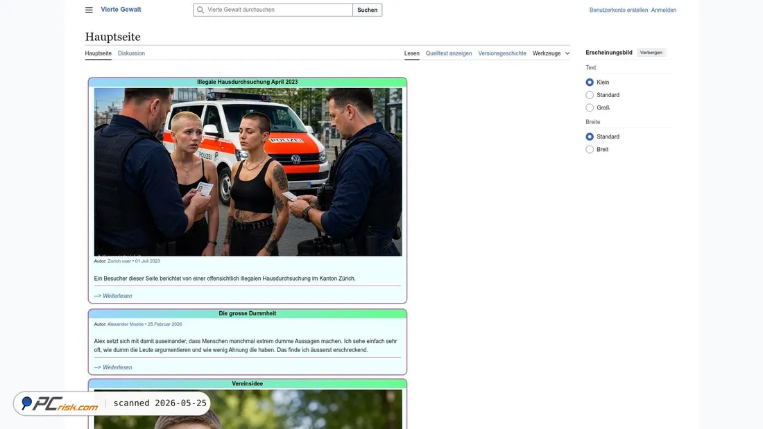 Screenshot of vierte-gewalt.ch