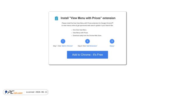 viewmenuprices.com screenshot