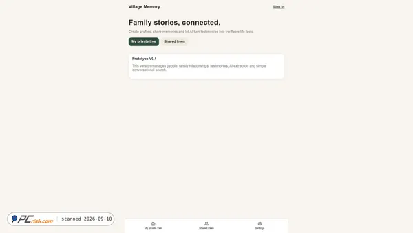Captura de villagememory.org