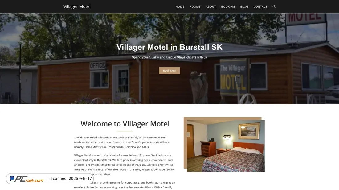 Screenshot of villagermotel.ca